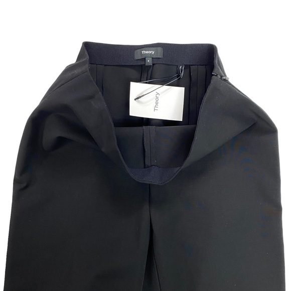 THEORY Snap Leggings Double Stretch Pants In Black Size 8 New with Tag - Picture 7 of 9